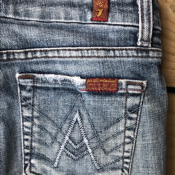 7 For All Mankind Denim - 7 For All Mankind Cropped A Pocket Jeans 25